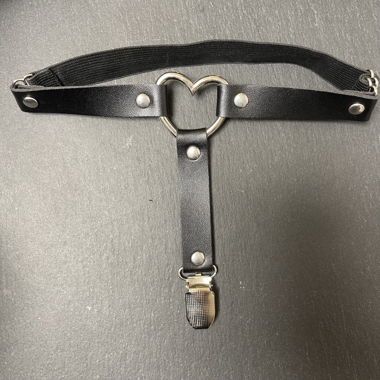 Black Garter with Heart Detail