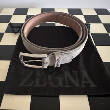 Zegna - ceinture en daim 