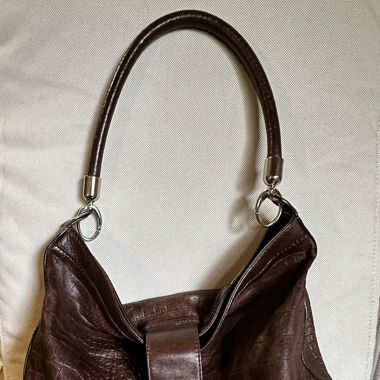 Sac Lamarthe marron croco - Magnifique!
