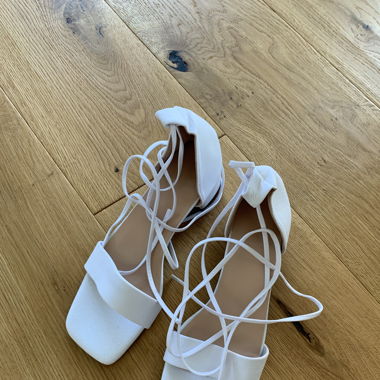 White Glitter Sandalette