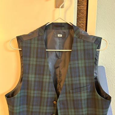 Gilet Navy Grün kariert, Gr. 48