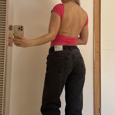 Crop top rose dos nu