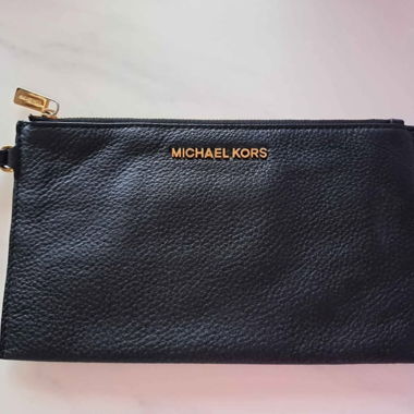 Michael Kors Black Leather Clutch