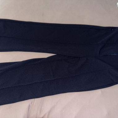 Dark blue fabric trousers