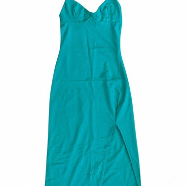 Green Dress with Thin Straps
