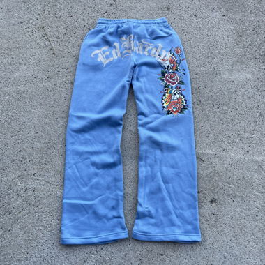 Pantalon de jogging Ed Hardy bleu, taille S