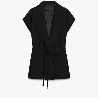 Gilet nero con cintura