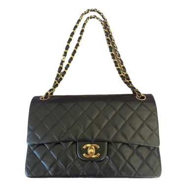 Chanel black quilted leather shoulder bag