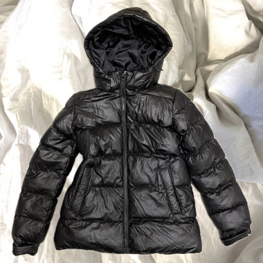 Black Puffer Hooded Jacket