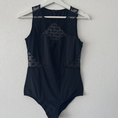 Body in mesh nero
