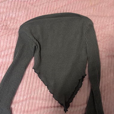 Maglione a coste grigio
