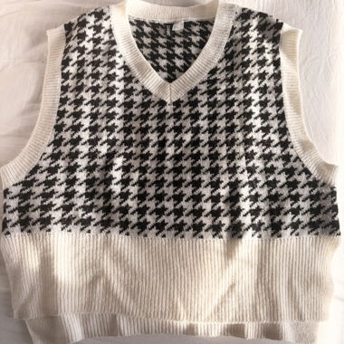 Houndstooth Sleeveless Jumper / H&M