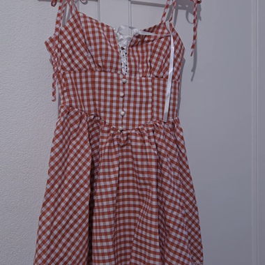 Robe vichy orange