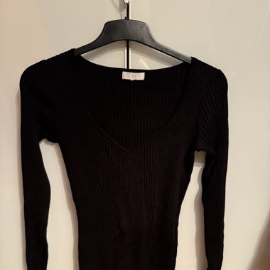 H&M Strickkleid schwarz