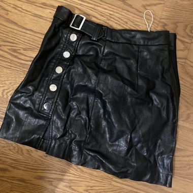 Jupe noire en simili cuir