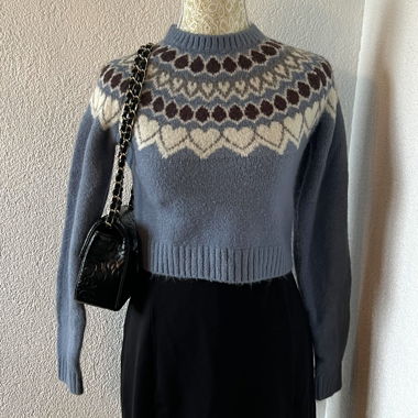Pull TW avec motif cœur en bleu et blanc