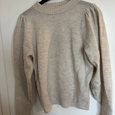 Maglione beige H&M con maniche a sbuffo XS