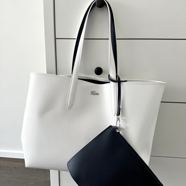 Lacoste Handtasche weiss/marine 