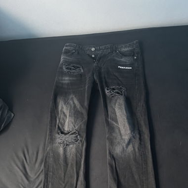 Pegador Distressed Jeans Washed Black EU Size 31