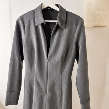 Grey Zara Shirt Dress