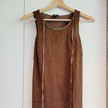 Bronzefarbenes Glitzer-Top von Mango