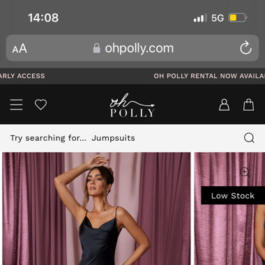 Oh Polly Schwarzes Maxi Kleid