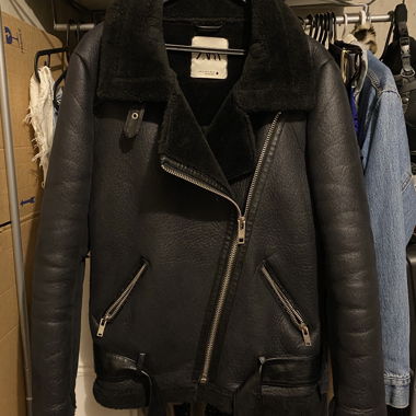 Giacca ZARA in pelle rigirata