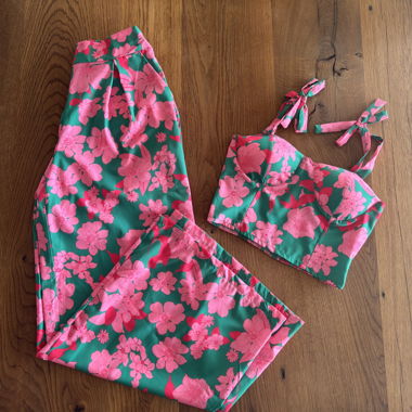 Ensemble floral deux pieces