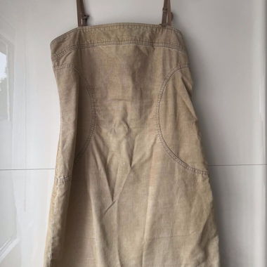 H&M geripptes Vintagekleid Cordrock beige Gr.40/42