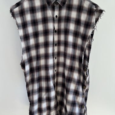Checkered Sleeveless Shirt
