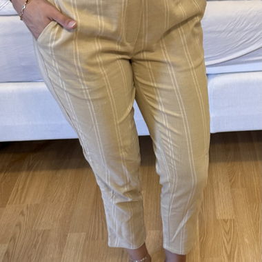 Beige Stoffhose / Grösse: M