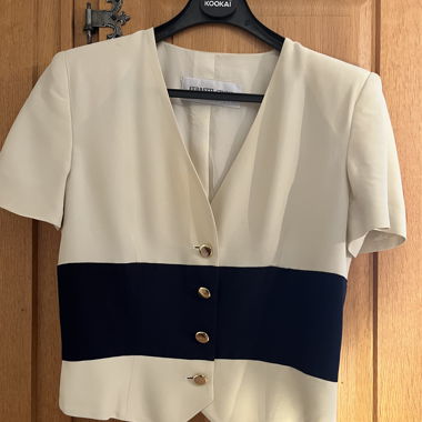 Set 2 pezzi blu navy e avorio