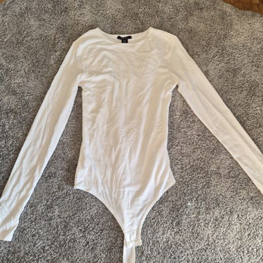 White Long Sleeve Bodysuit