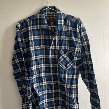 Camicia di flanella a quadri blu