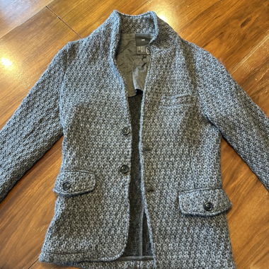 Veste en tricot grise taille S