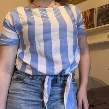 striped blouse