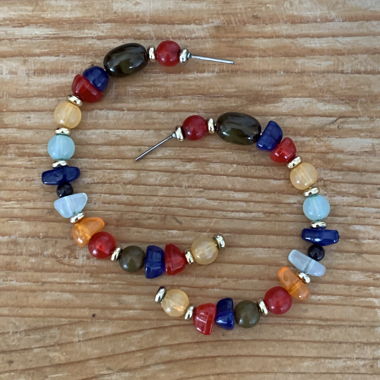Colorful Glass Bead Earrings