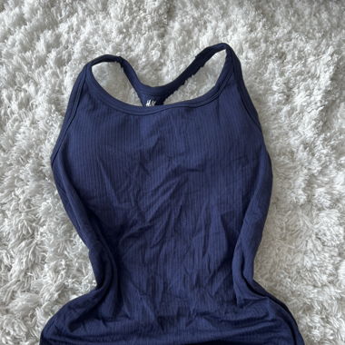 Dark blue long sports top