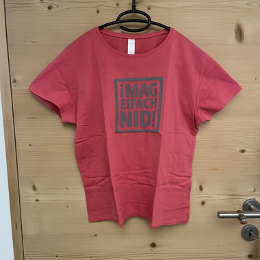Pinkes Rolf Schmid „I mag eifach nid“ T-Shirt