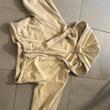 Beige WEEKDAY hooded jacket