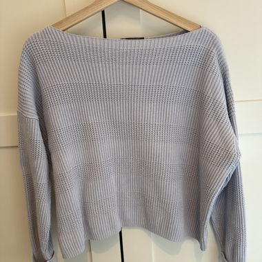 Maglione a maglia azzurro chiaro