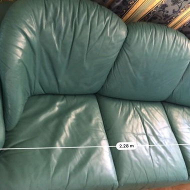 Grunes Leder-Sofa