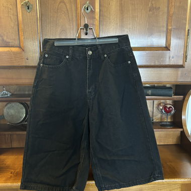 Black Denim Shorts