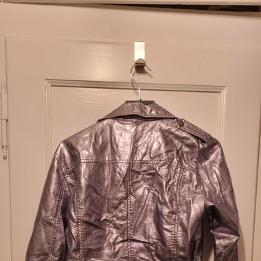 Leather jacket- silver