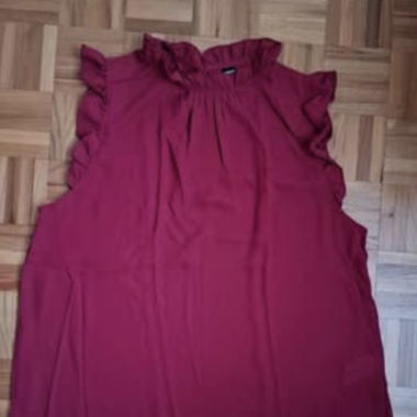 Shein Blouse Bordeaux/Shein Blouse Burgundy Red