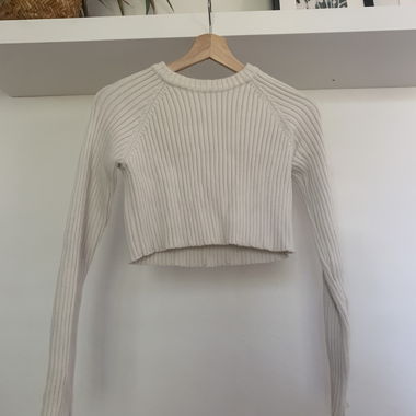 Maglione Corto Bianco - Weißer Cropped-Pullover