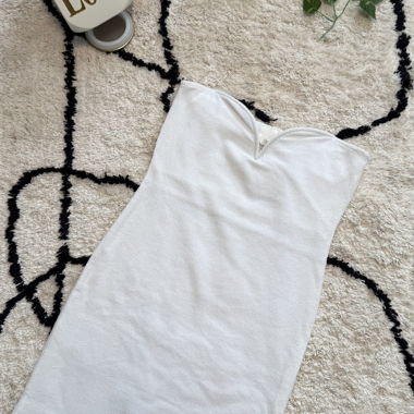 White bandeau dress