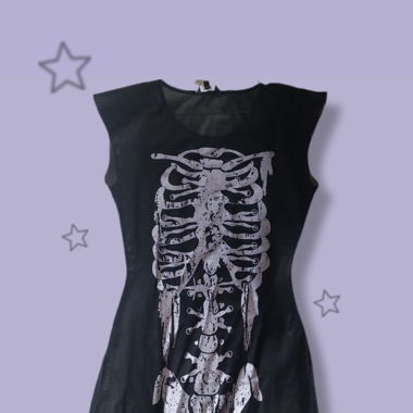squeleton mesh dress 