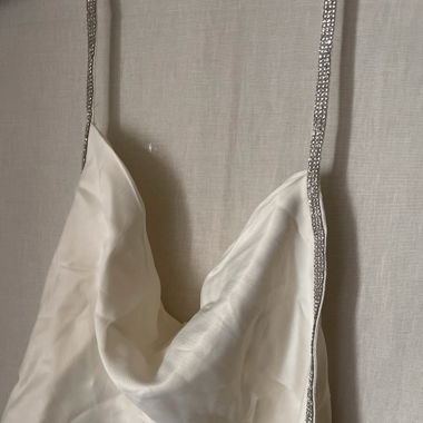 Glitzer Satin Neckholder Top