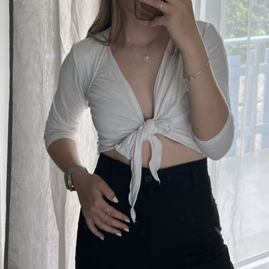 White Bolero Top